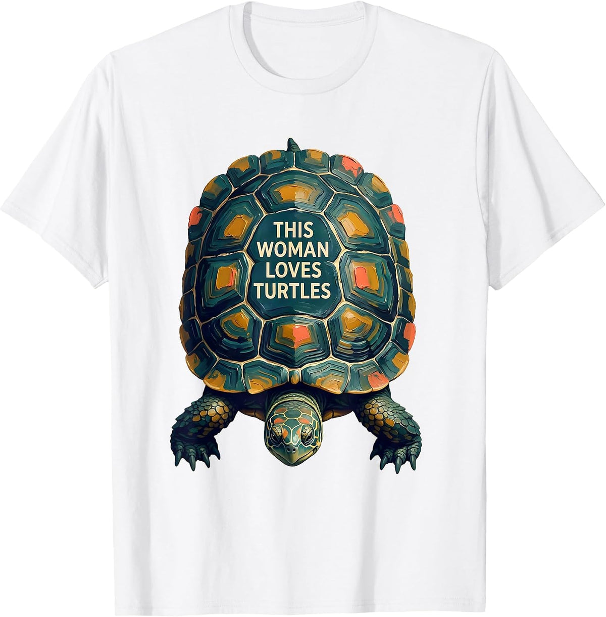 Men's This Woman Loves Turtles Funny Turtle Lover Gift for Her T-Shirt - White