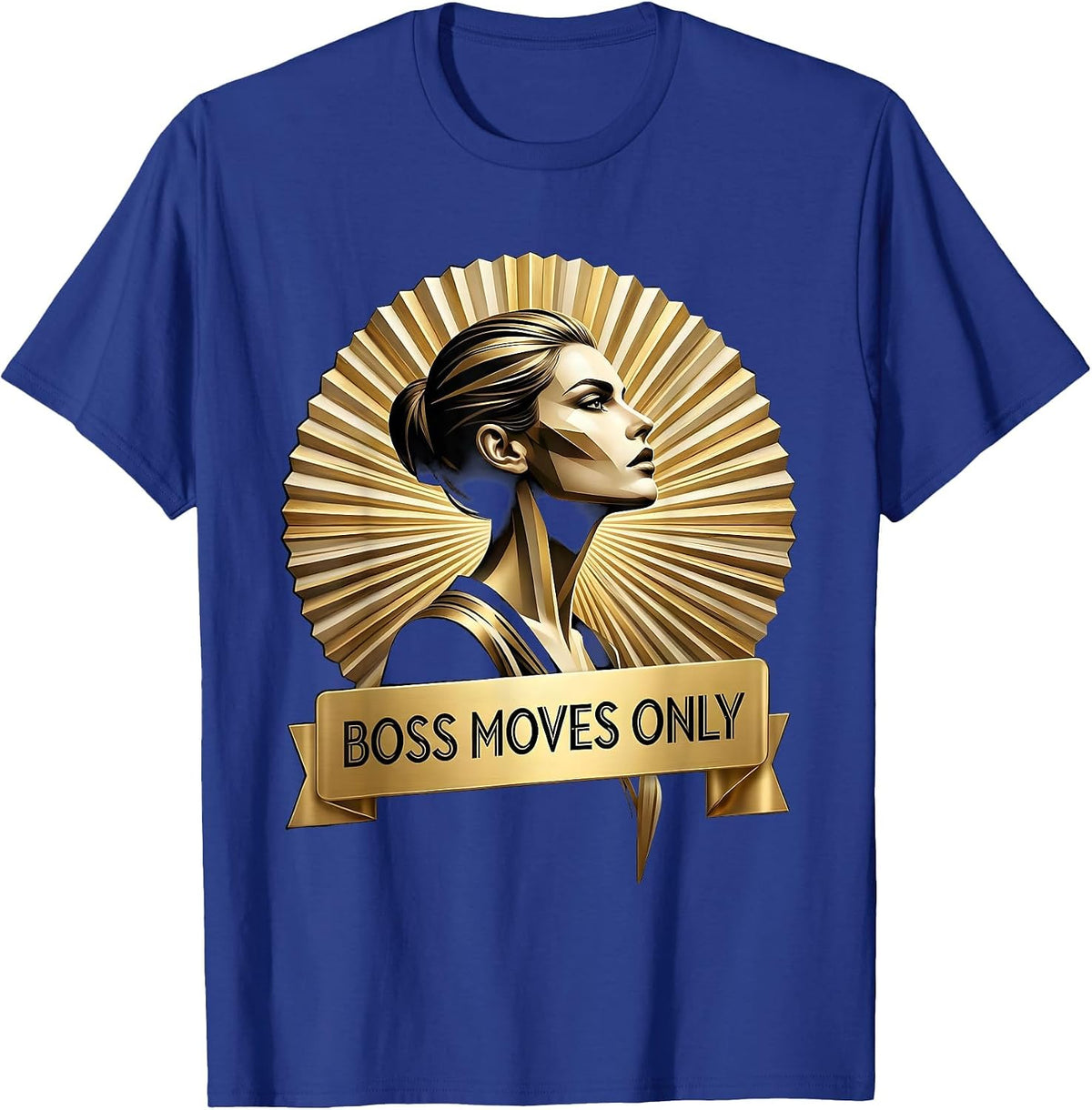 Men's Boss Moves Only Empowerment Design T-Shirt - Royal Blue