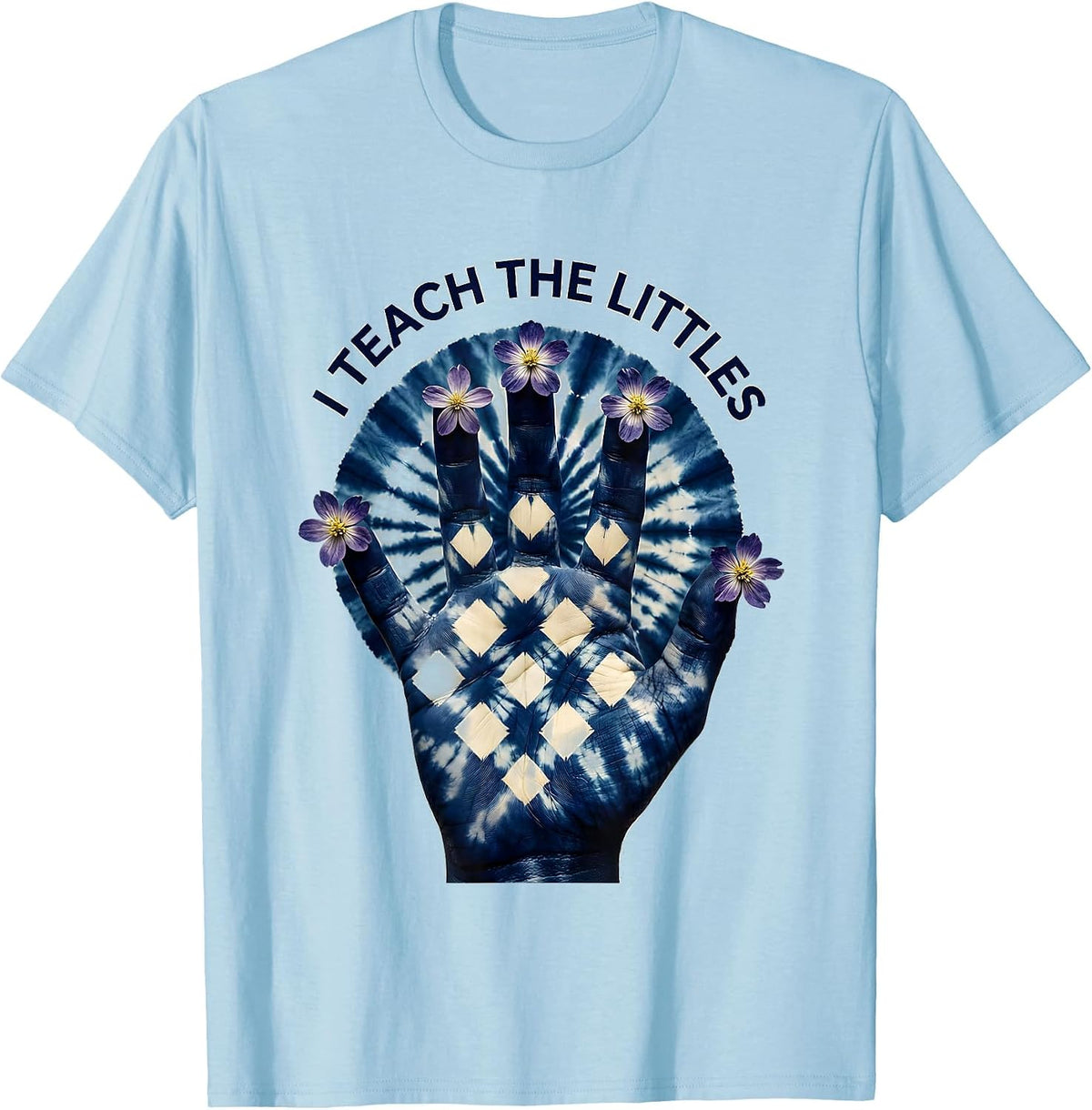 Men's I Teach The Littles Preschool Teacher Design T-Shirt - Baby Blue