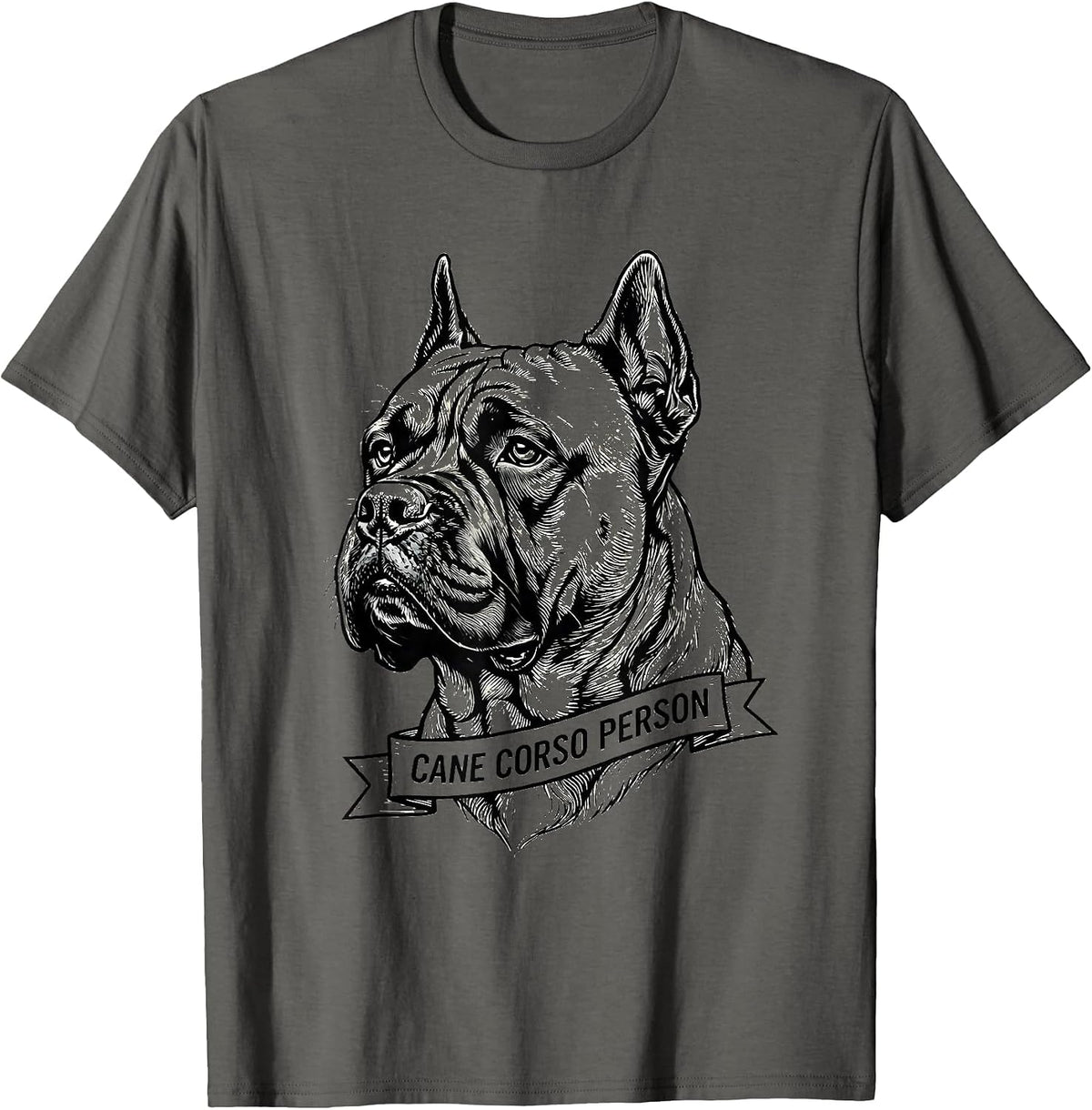 Cane Corso Person Italian Mastiff Dog Lover Gift T-Shirt - Asphalt Grey
