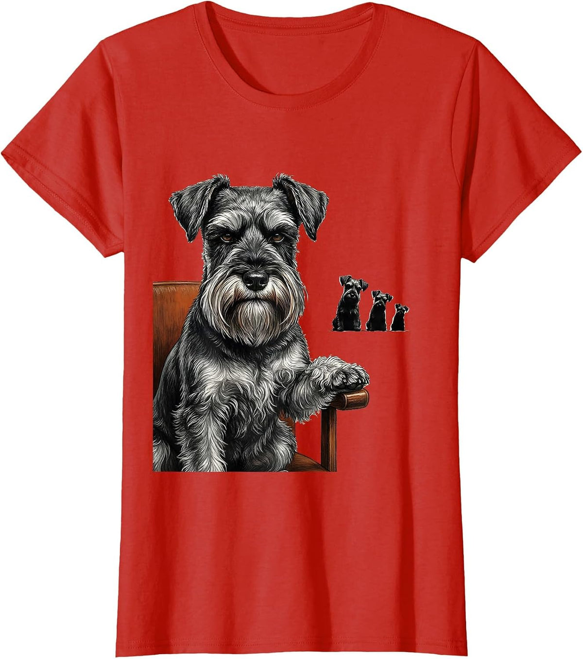 Women's Miniature Schnauzer Proud Dog Owner Humor T-Shirt - Red