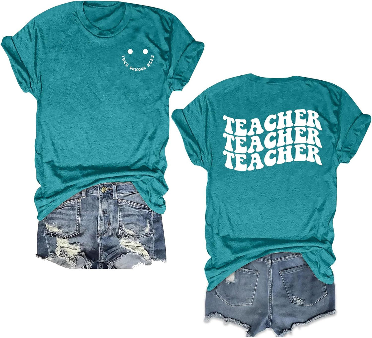 Teacher Shirts for Women Happy to See Your Face Shirt First Day of School Tshirt Back to School Teacher Life Tee Tops -
