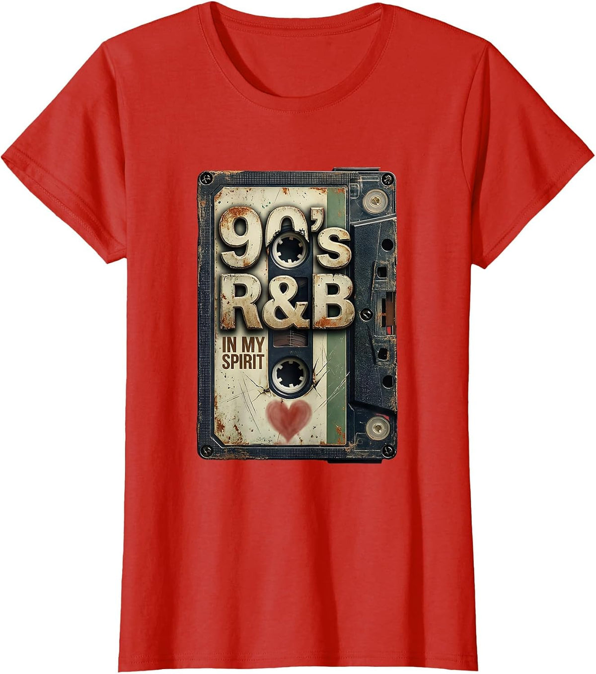 90s R&B In My Spirit Vintage Soul Music Fan Retro T-Shirt - Red