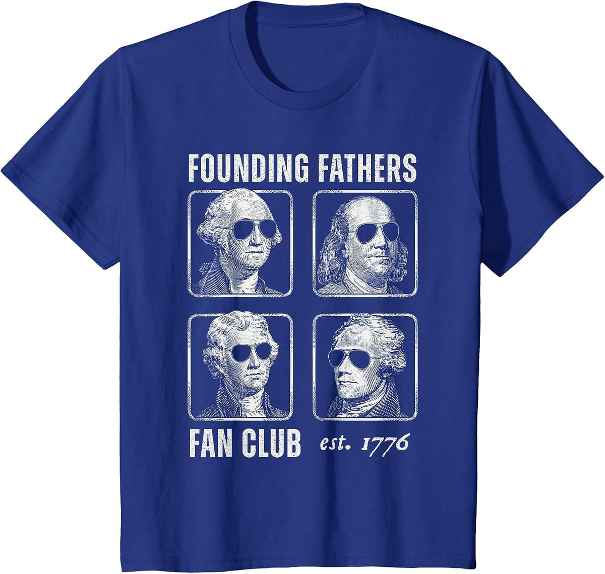 History Teacher Founding Fathers Fan Club 1776 T-Shirt - Royal Blue