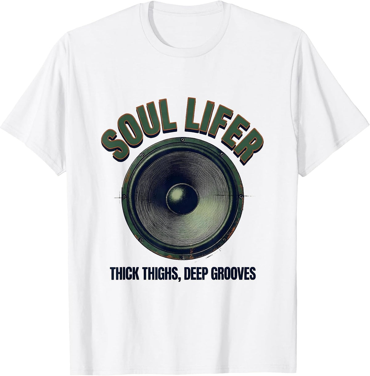 Men's Soul Lifer Thick Thighs Deep Grooves Vintage T-Shirt - White