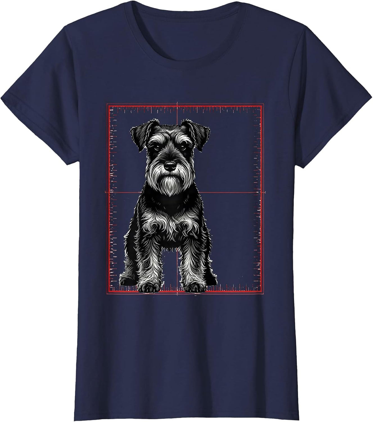 Women's Miniature Schnauzer Swiss Humor Dog Lover Gift T-Shirt - Navy Blue