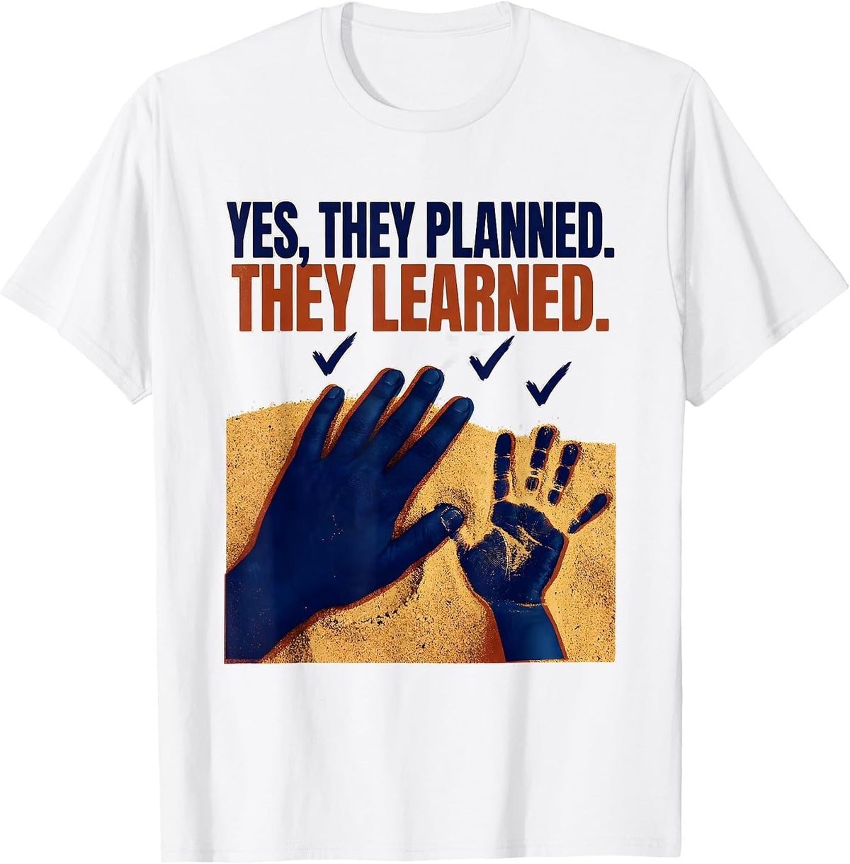 Men's Yes They Planned They Learned Preschool Teacher Back To T-Shirt - White