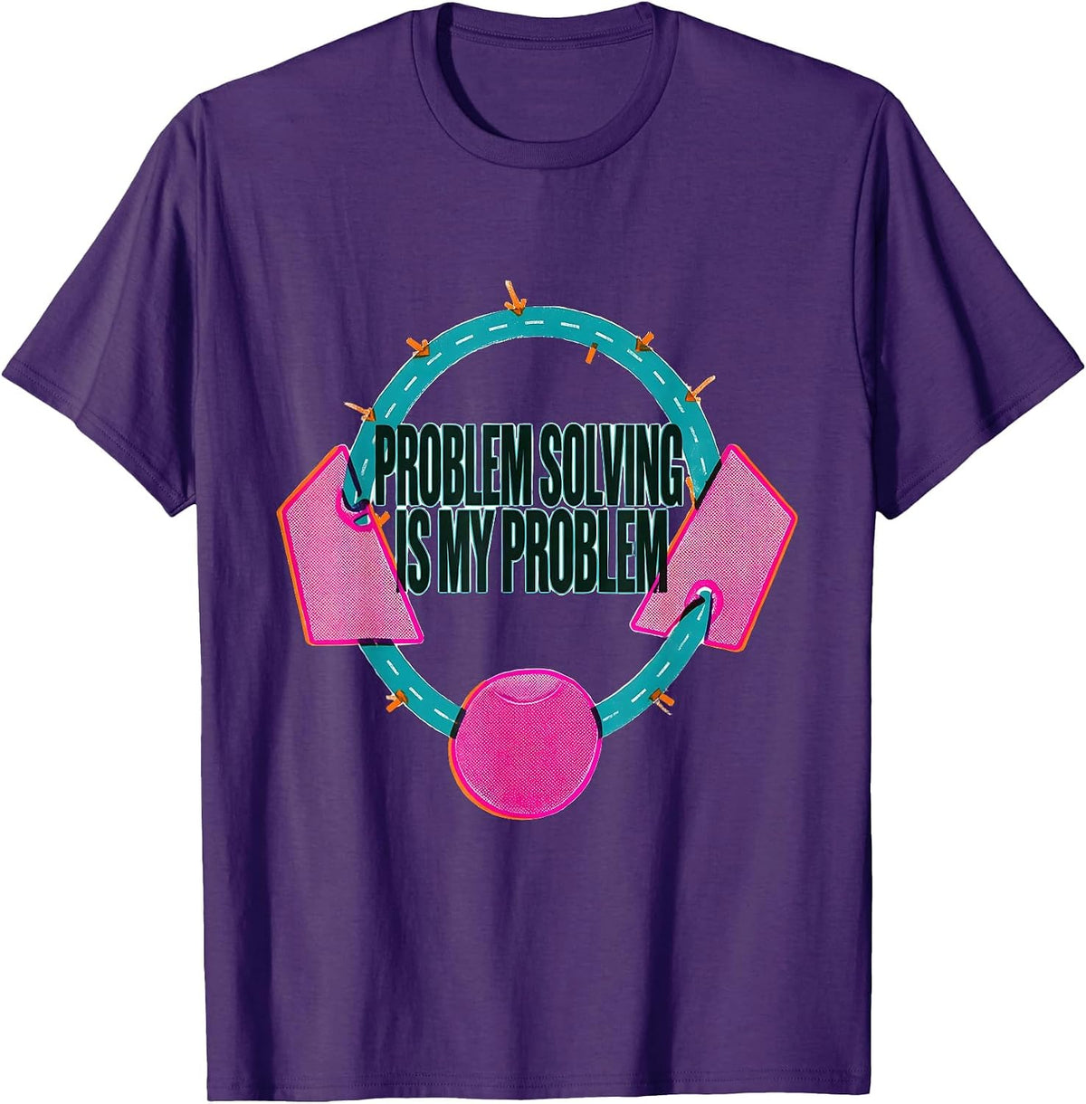 Men's Problem Solving Is My Problem Funny Rock Climbing Bouldering T-Shirt - Purple