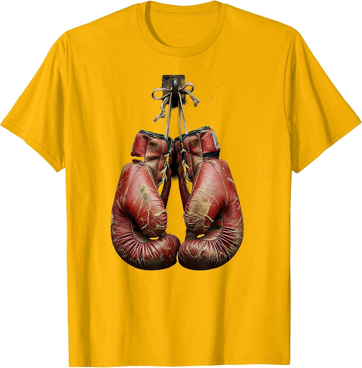 60th Birthday Boxing Gloves Graphic Tee T-Shirt - Golden Yellow