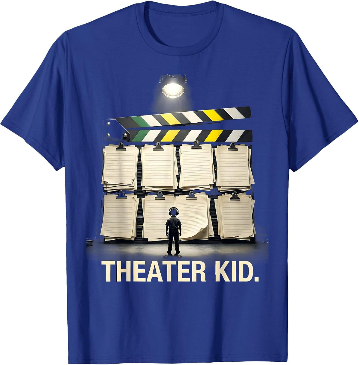 Backstage Callboard Theater Kid Drama Club Humor T-Shirt - Royal Blue