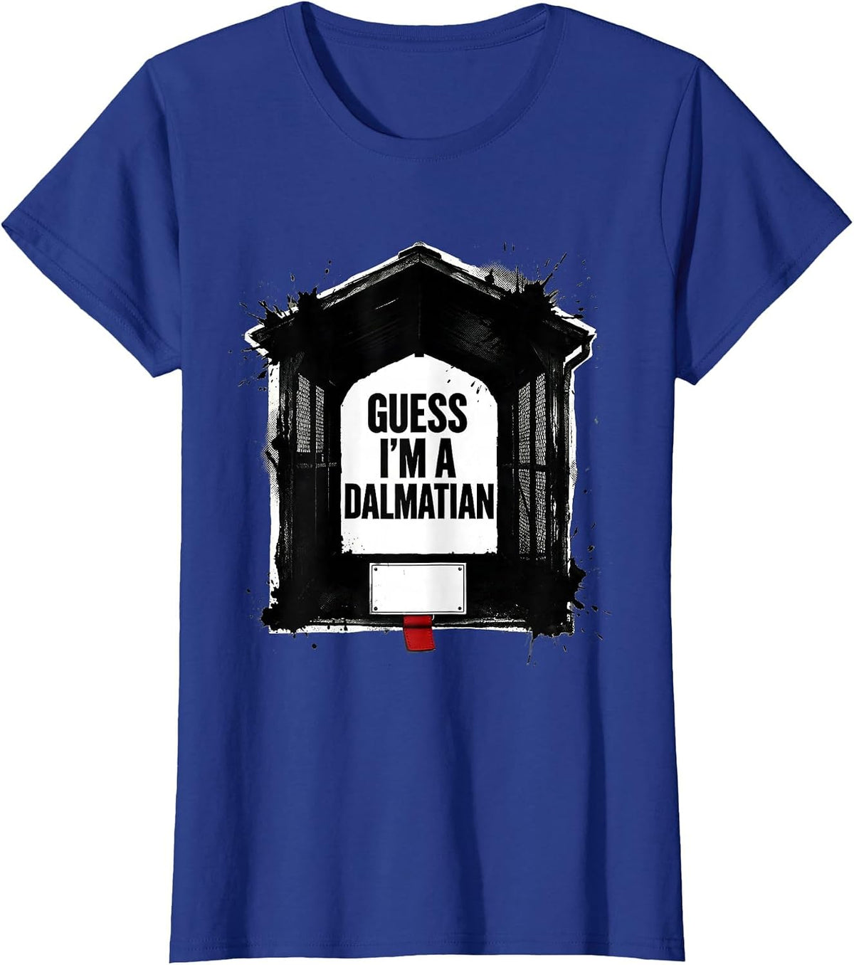 Women's Guess I'm A Dalmatian Funny Lazy Halloween Costume Dog T-Shirt - Royal Blue
