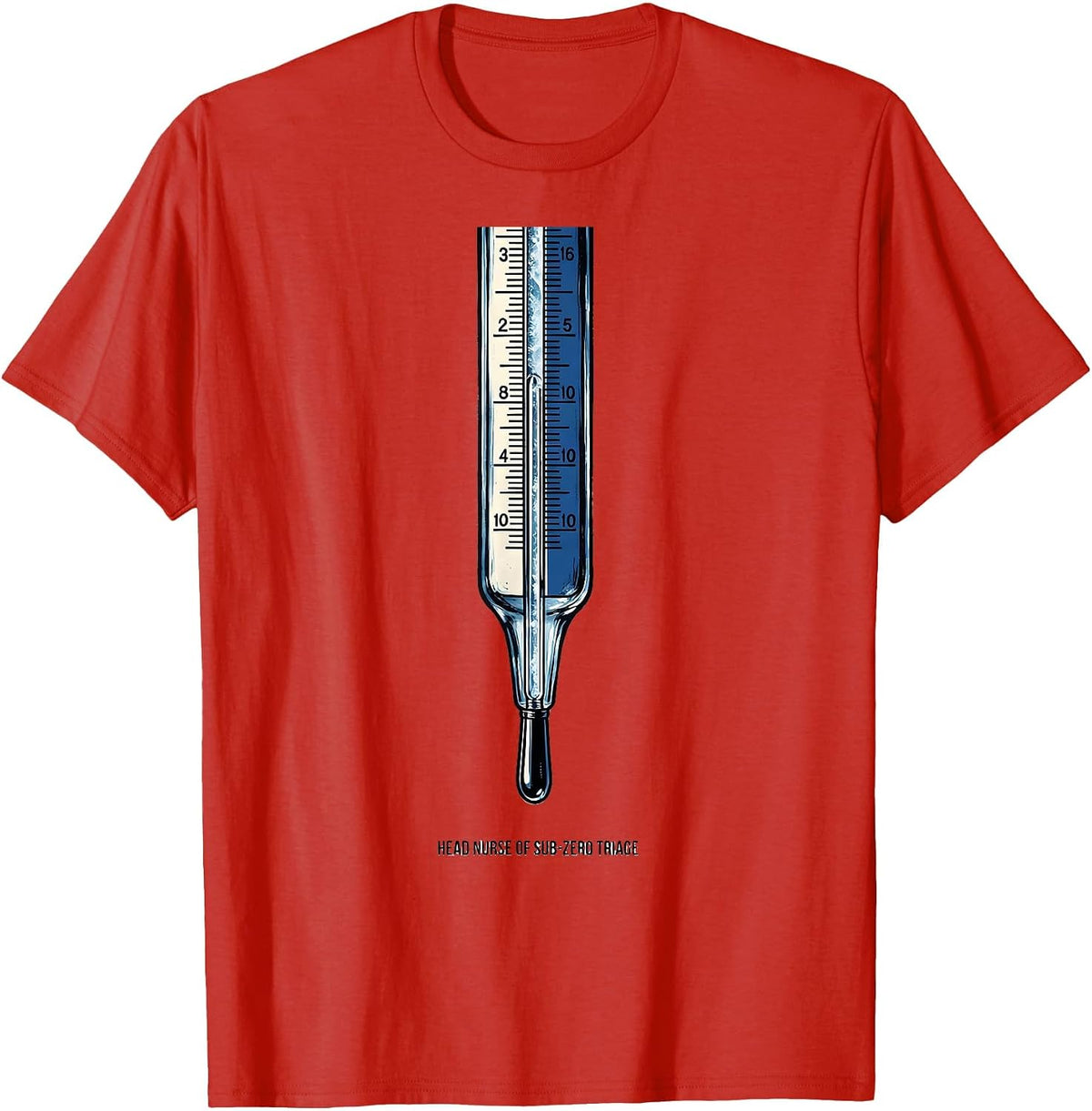 Men's Head Nurse Of Sub-Zero Triage Funny Christmas Nurse Medical T-Shirt - Red