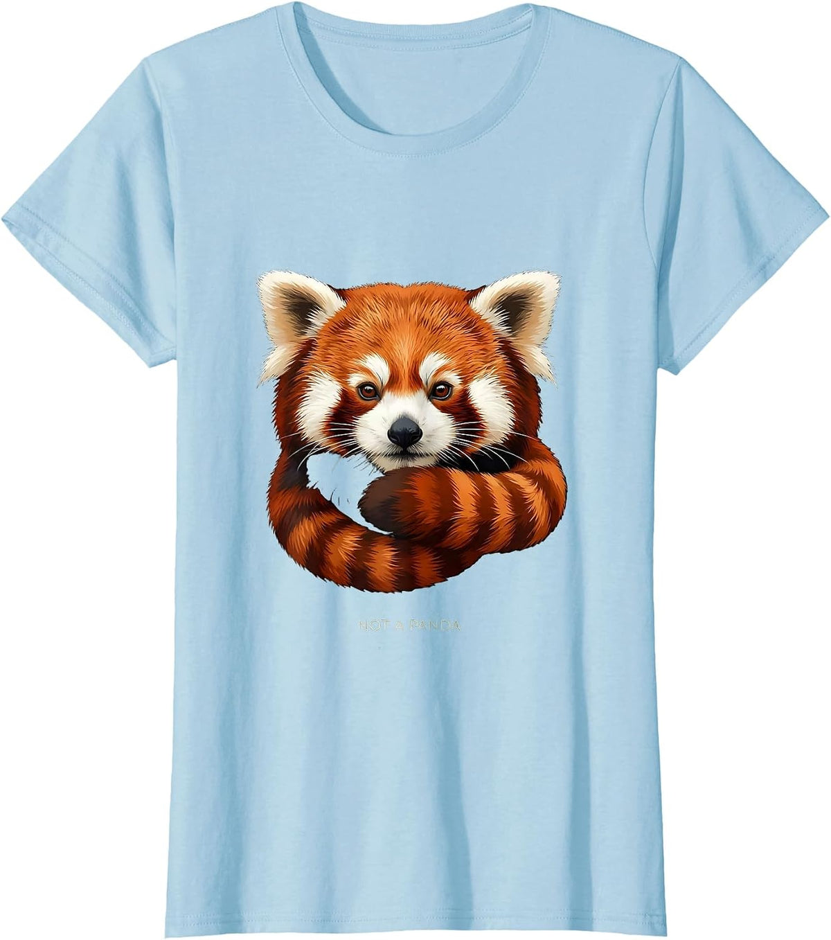 Women's Not A Panda Funny Red Panda Animal Lover Humor T-Shirt - Baby Blue