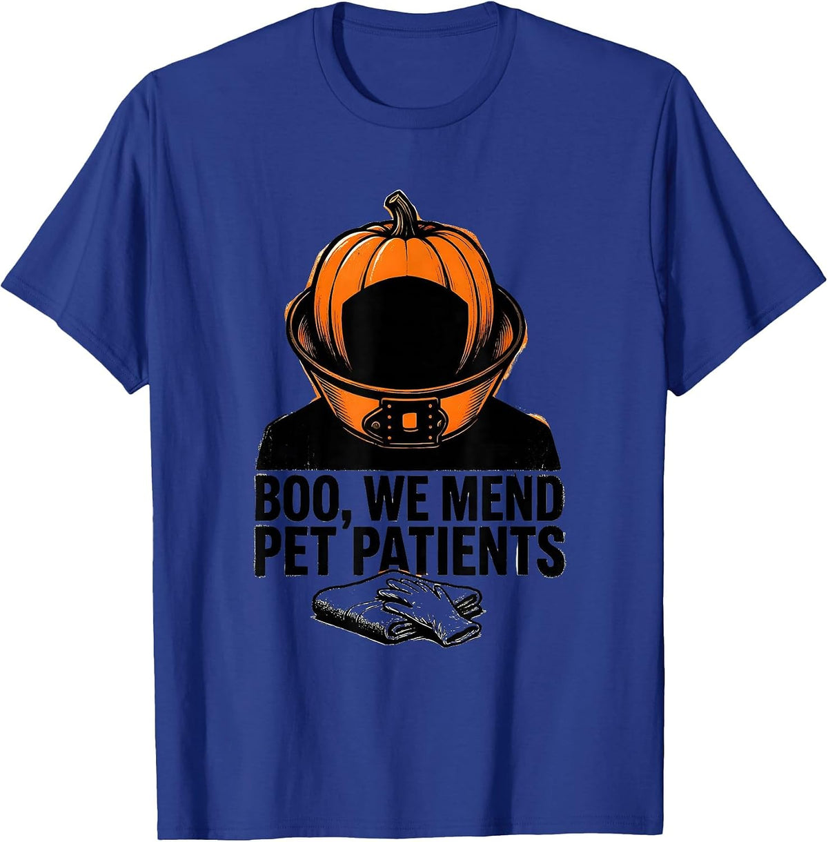Boo We Mend Pet Patients Funny Vet Tech Halloween Costume T-Shirt - Royal Blue