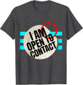 Men's I Am Open To Contact Funny Ham Radio Operator Hobbyist Humor T-Shirt - Dark Heather Grey