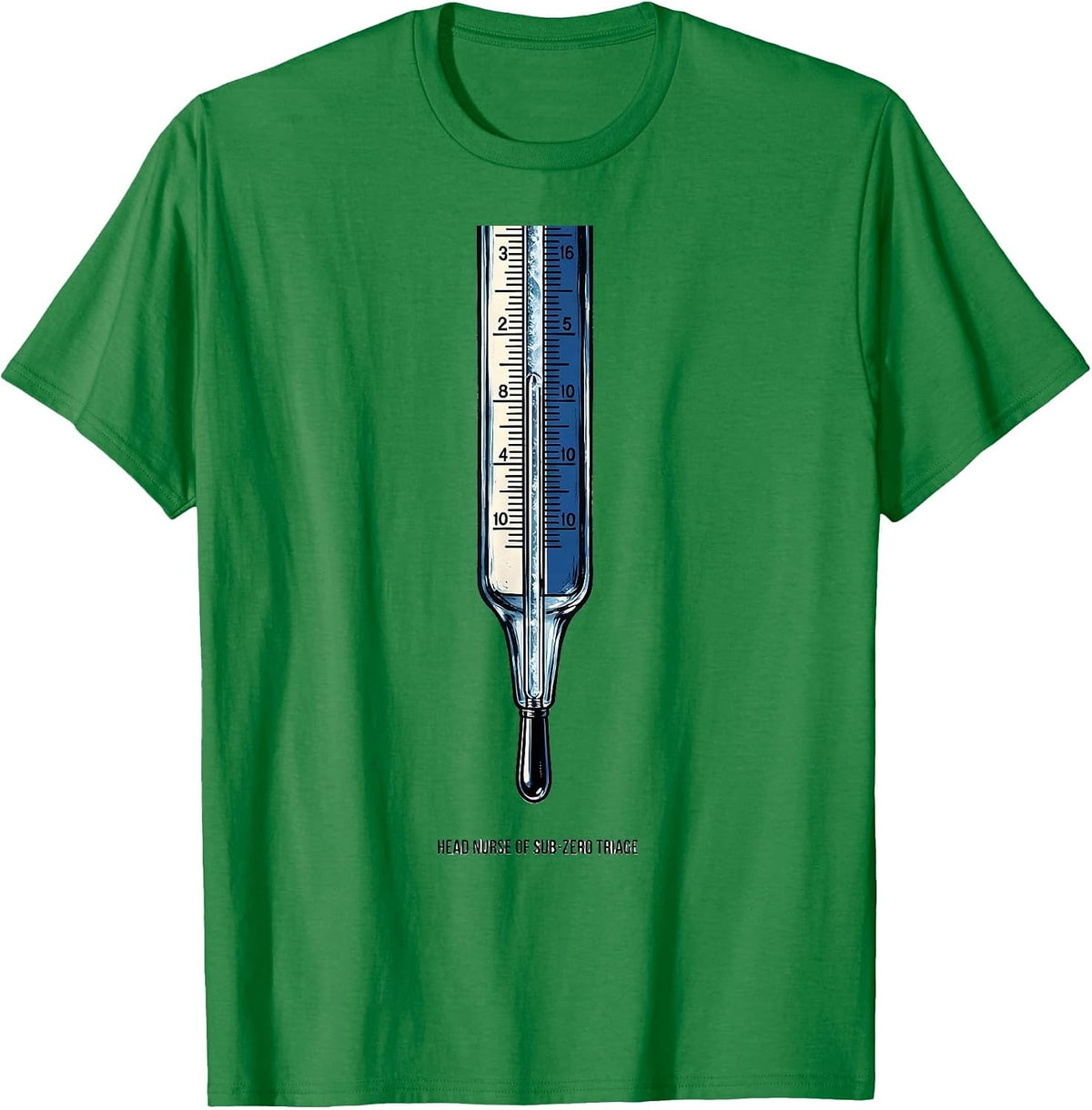 Men's Head Nurse Of Sub-Zero Triage Funny Christmas Nurse Medical T-Shirt - Kelly Green