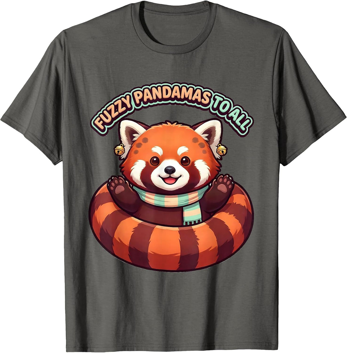 Men's Fuzzy Pandamas To All Cute Kawaii Red Panda Lover Gift T-Shirt - Asphalt Grey