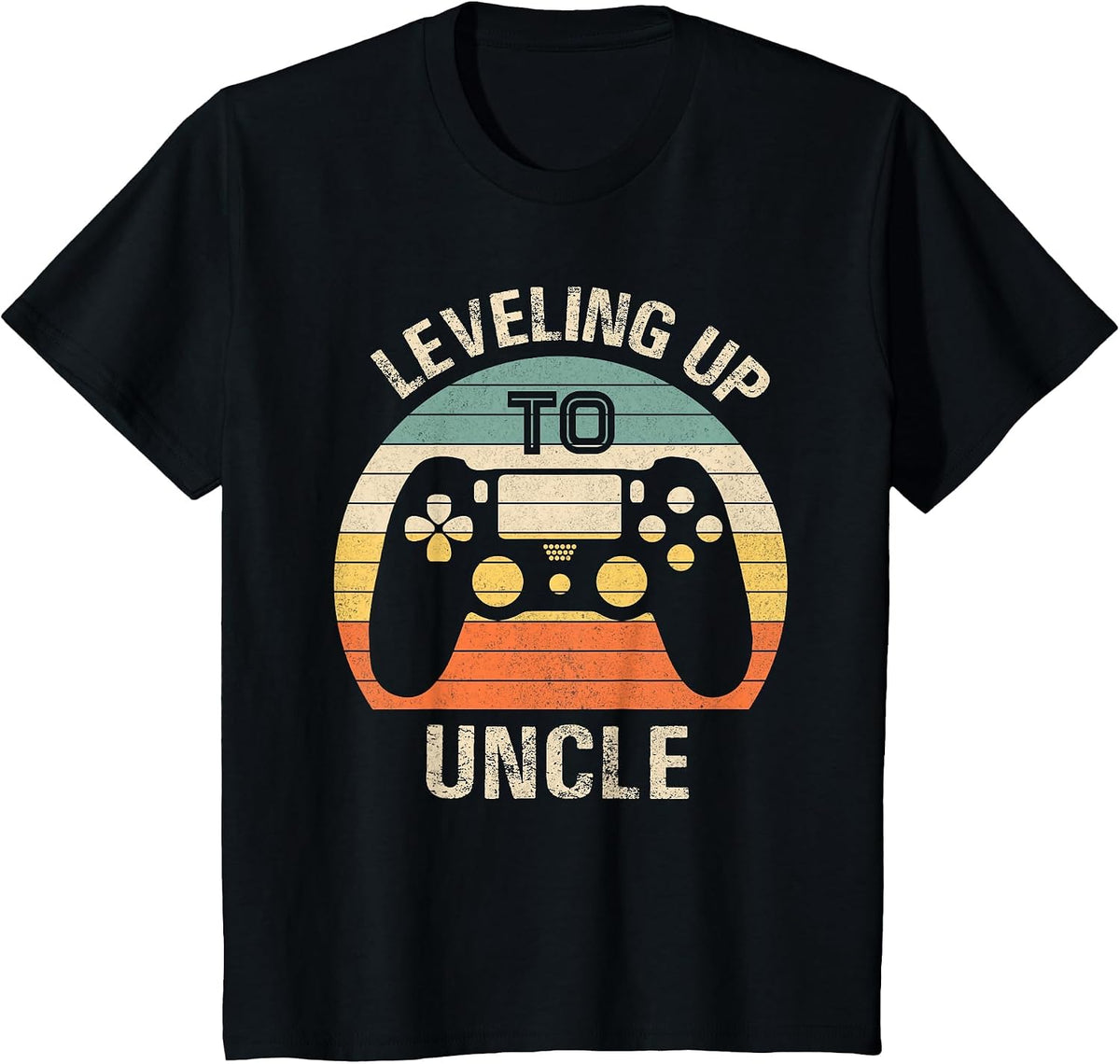 Leveling up to Uncle 2027 Funny Video Gamer Vintage Men T-Shirt - Black