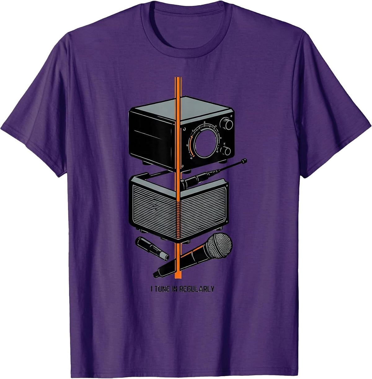 I Tune In Regularly Funny Ham Radio Operator Hobbyist Gift T-Shirt - Purple