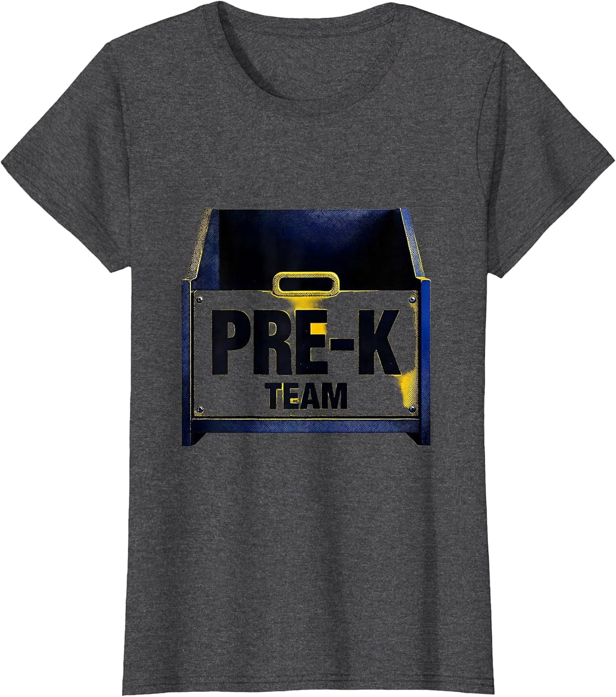 Women's Pre-K Team Funny Preschool Teacher First Day of School Gift T-Shirt - Dark Heather Grey