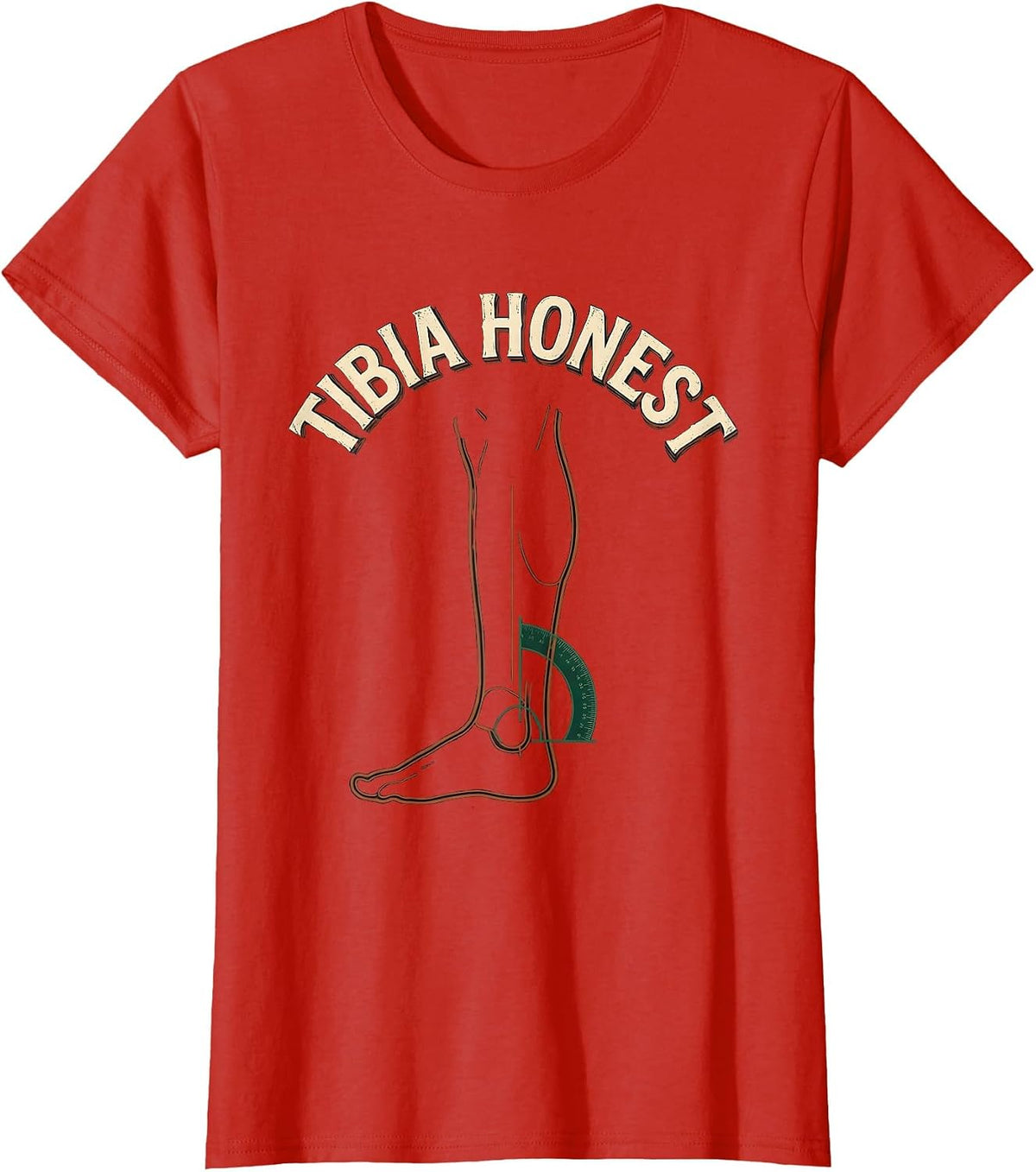 Women's Tibia Honest Vintage Funny Therapist Therapy Team Gift T-Shirt - Red