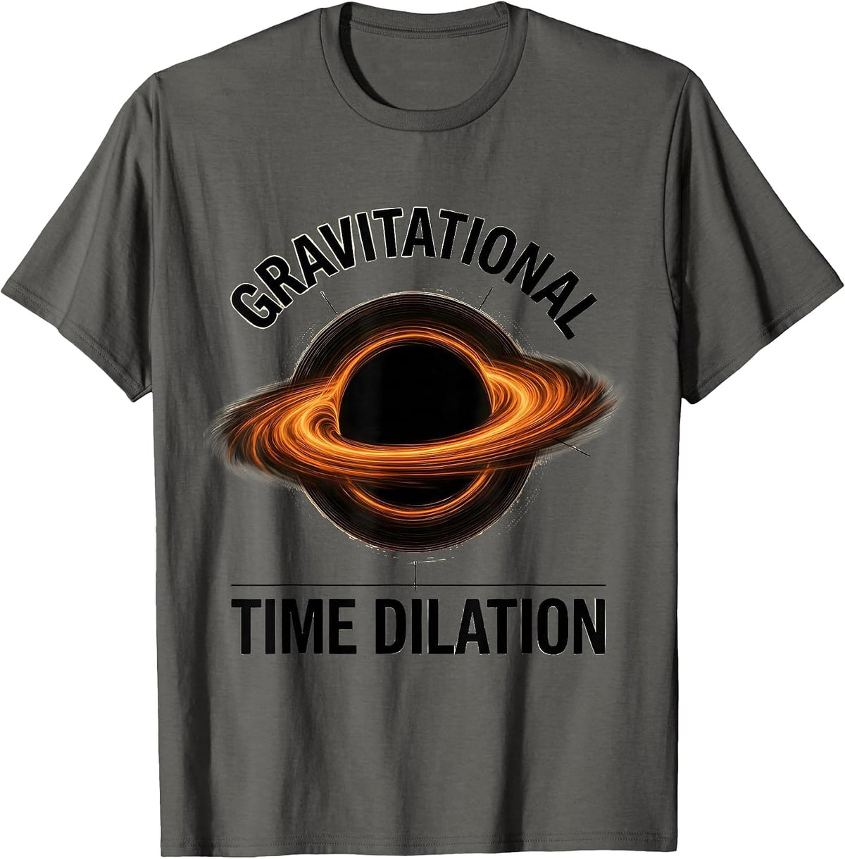 Gravitational Time Dilation Astrophysics Science Physics T-Shirt - Asphalt Grey
