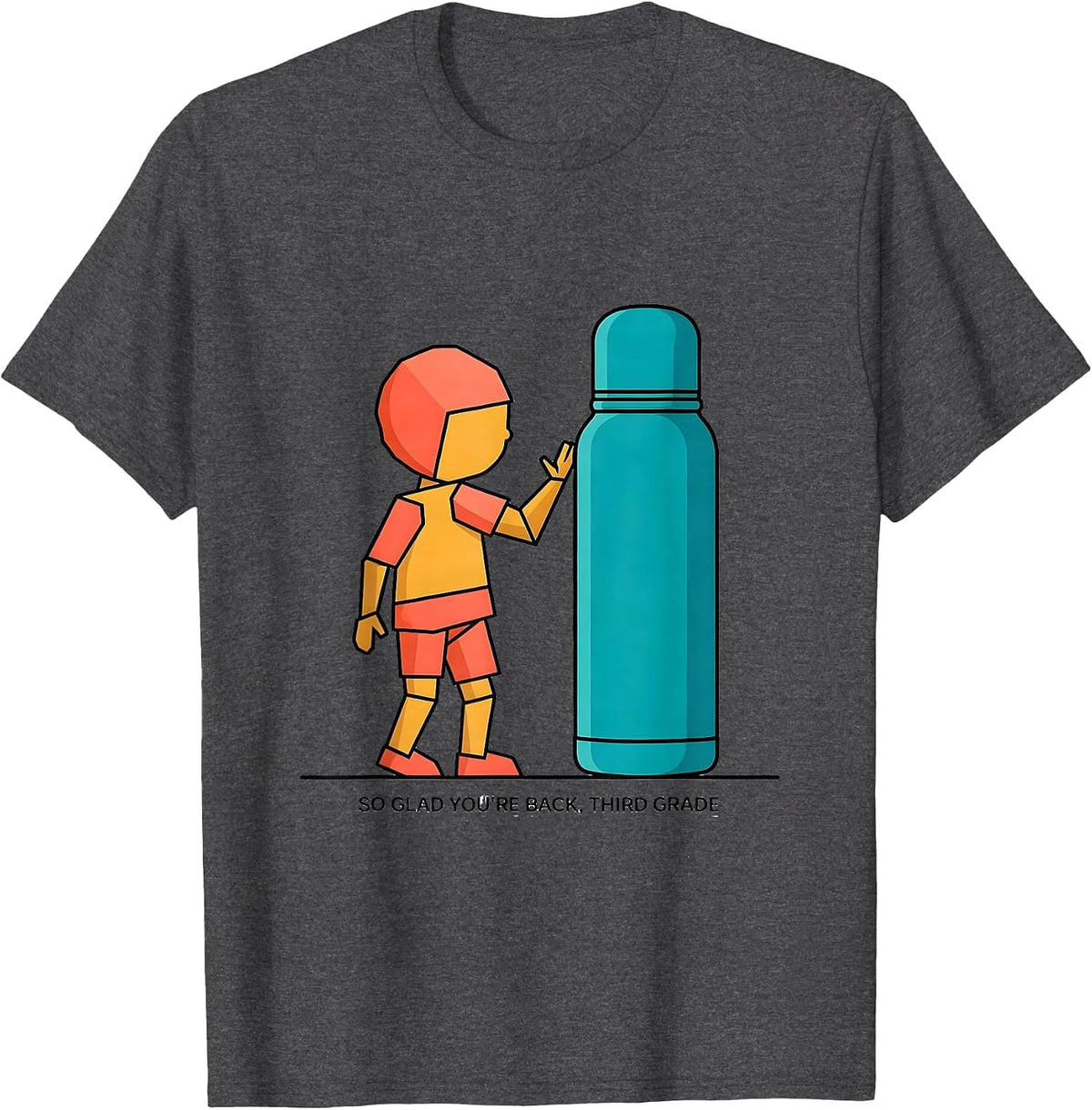 Men's So Glad You're Back Third Grade Back To School First Day T-Shirt - Dark Heather Grey
