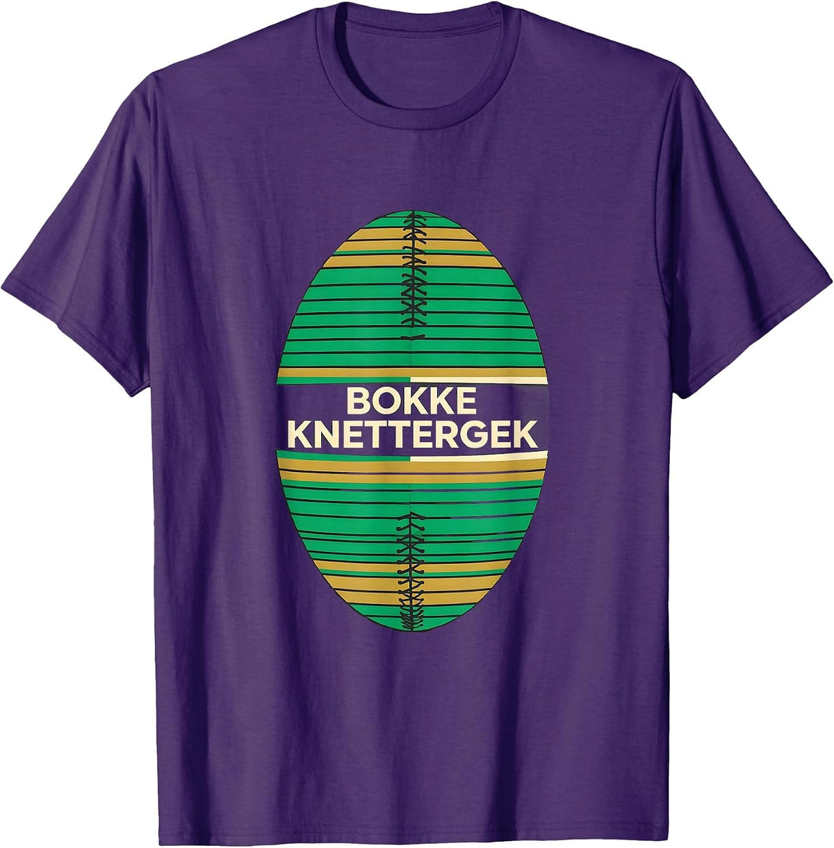 Men's Bokke Knettergek Patriotic South African Rugby Fan Pride T-Shirt - Purple