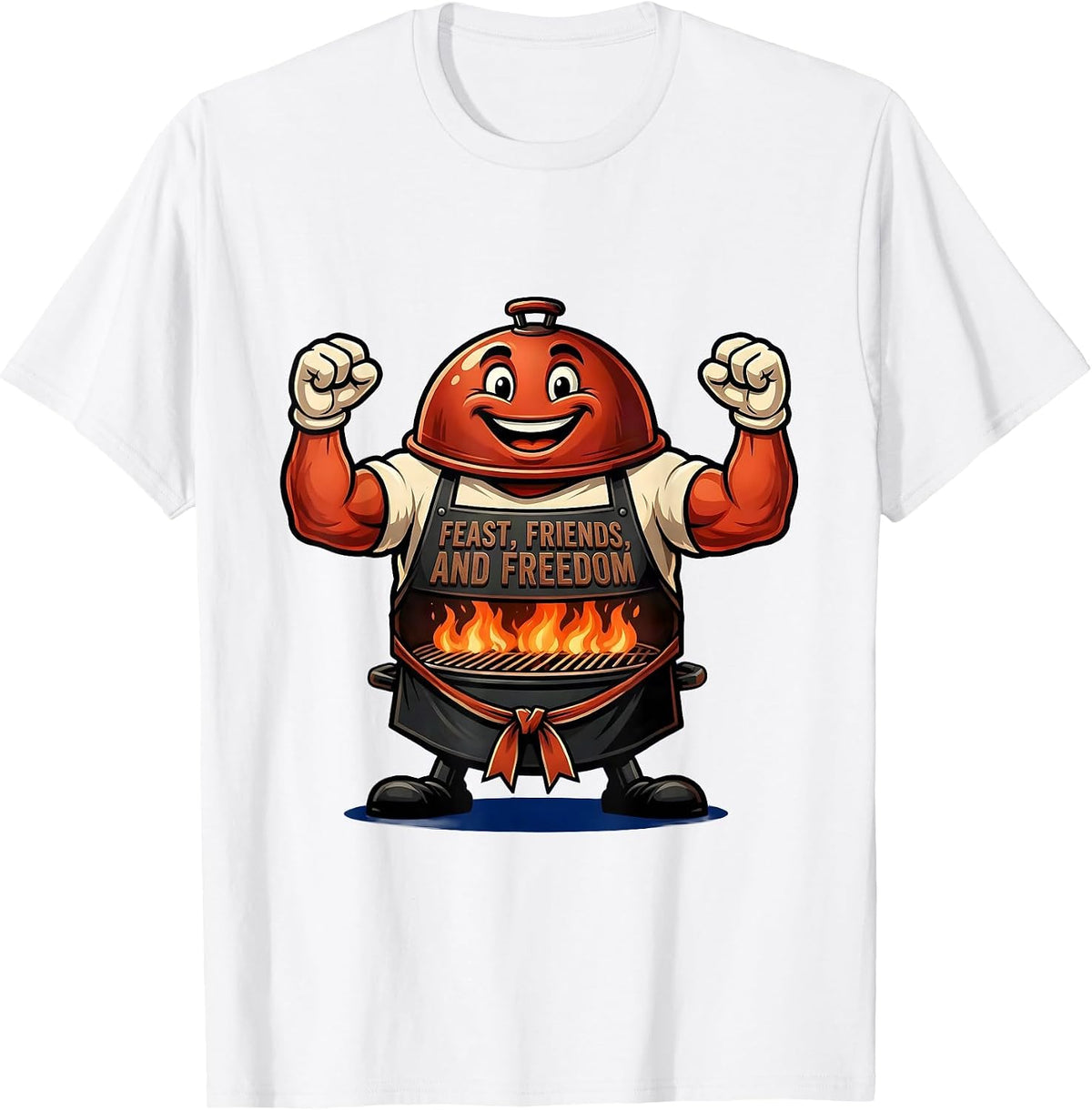Men's Feast Friends and Freedom Labor Day Celebration T-Shirt - White