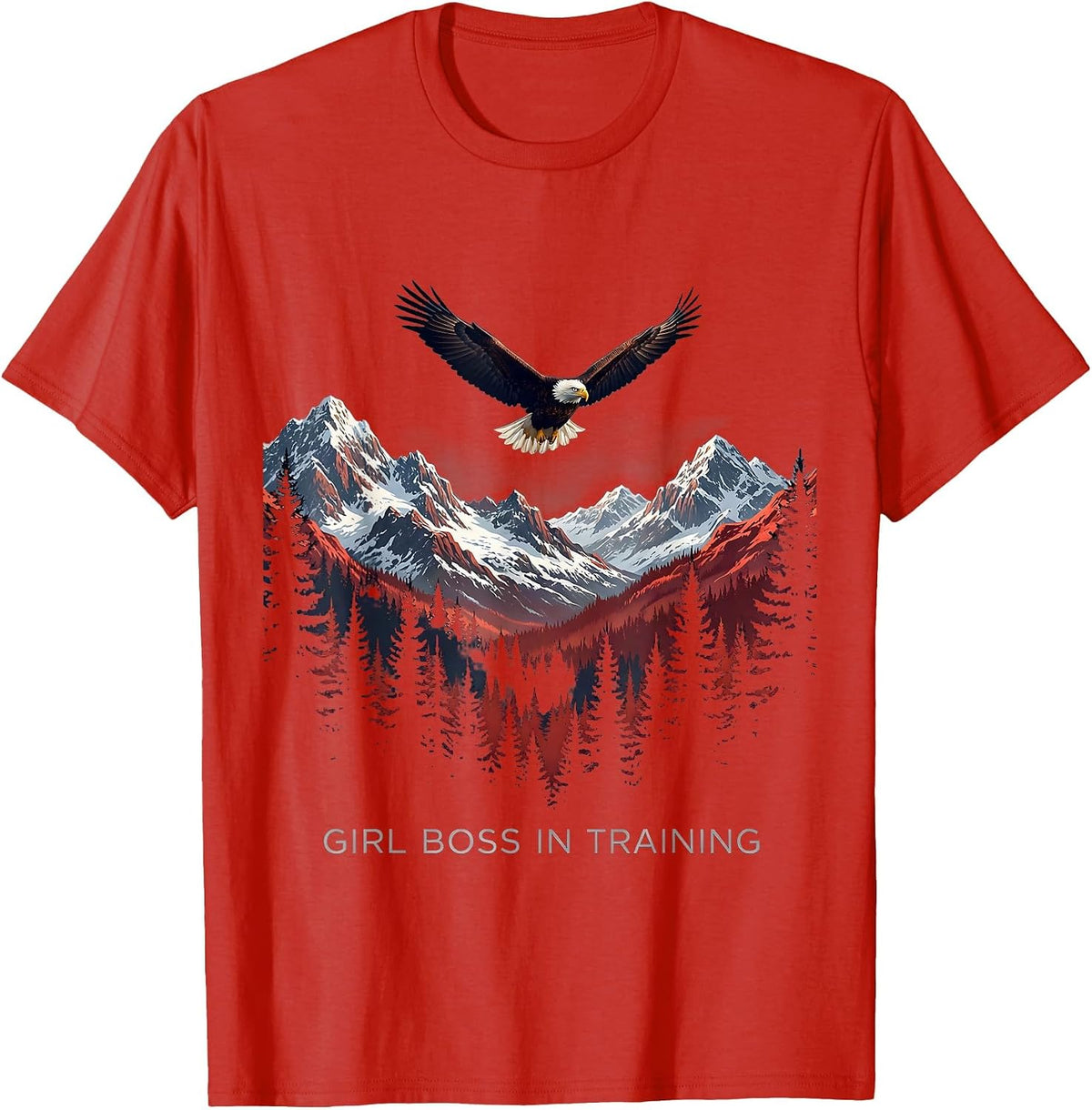 Men's Girl Boss In Training Motivational Design T-Shirt - Red