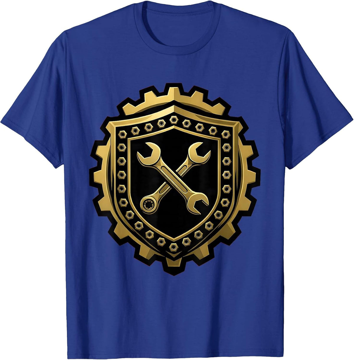 Men's Pit Crew Wrench and Socket Set Crossed Graphic T-Shirt - Royal Blue
