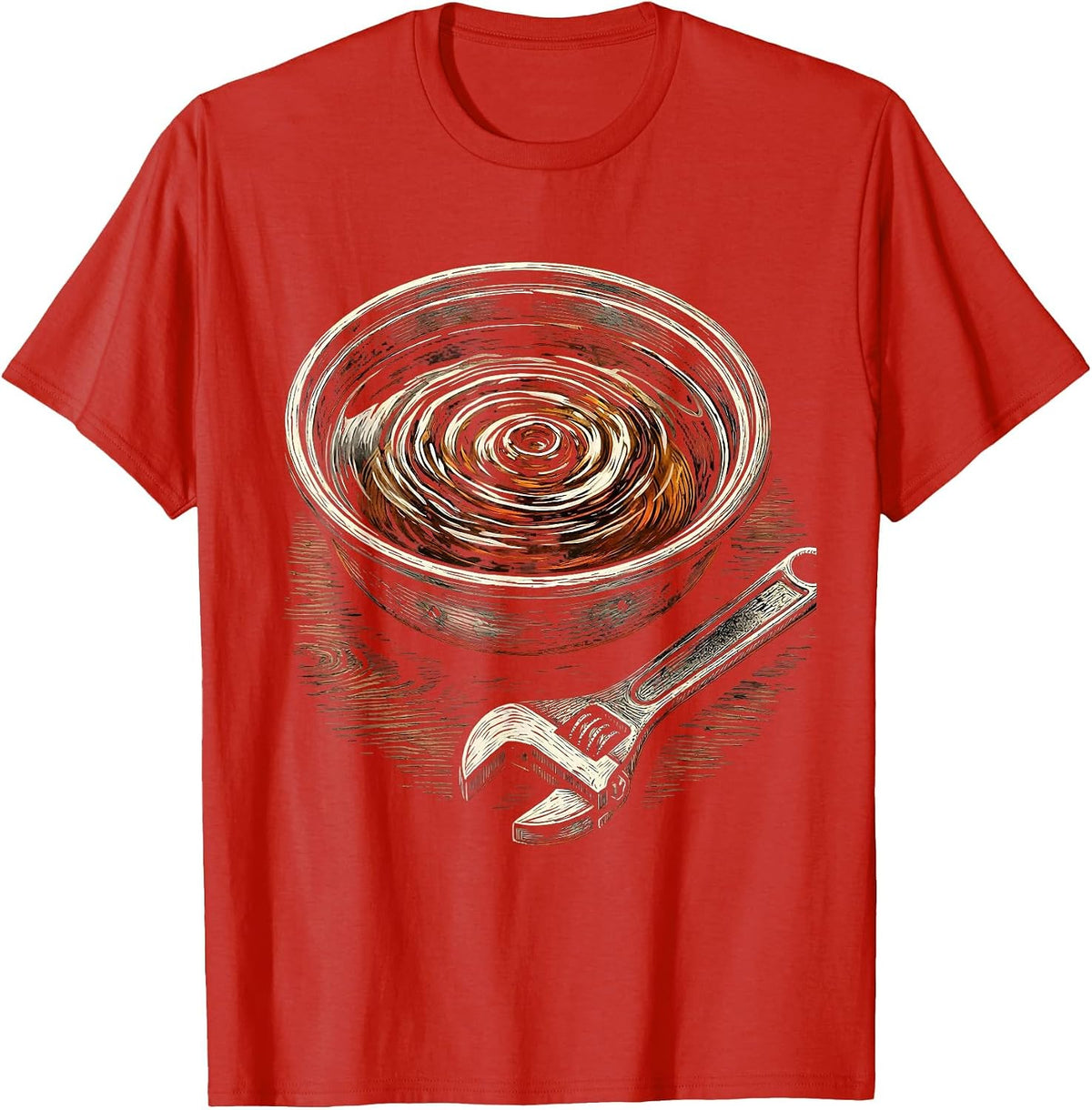 Men's Teach Your Kids To Change Oil Graphic Tee T-Shirt - Red