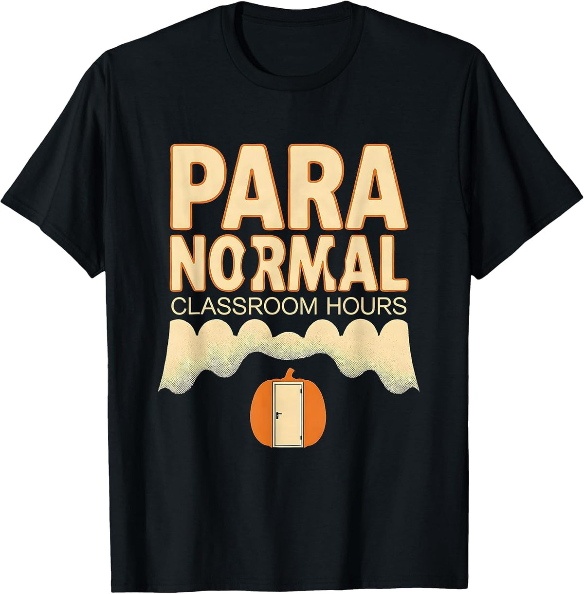 Men's Para Normal Classroom Hours Ghost Halloween Paraeducator T-Shirt - Black