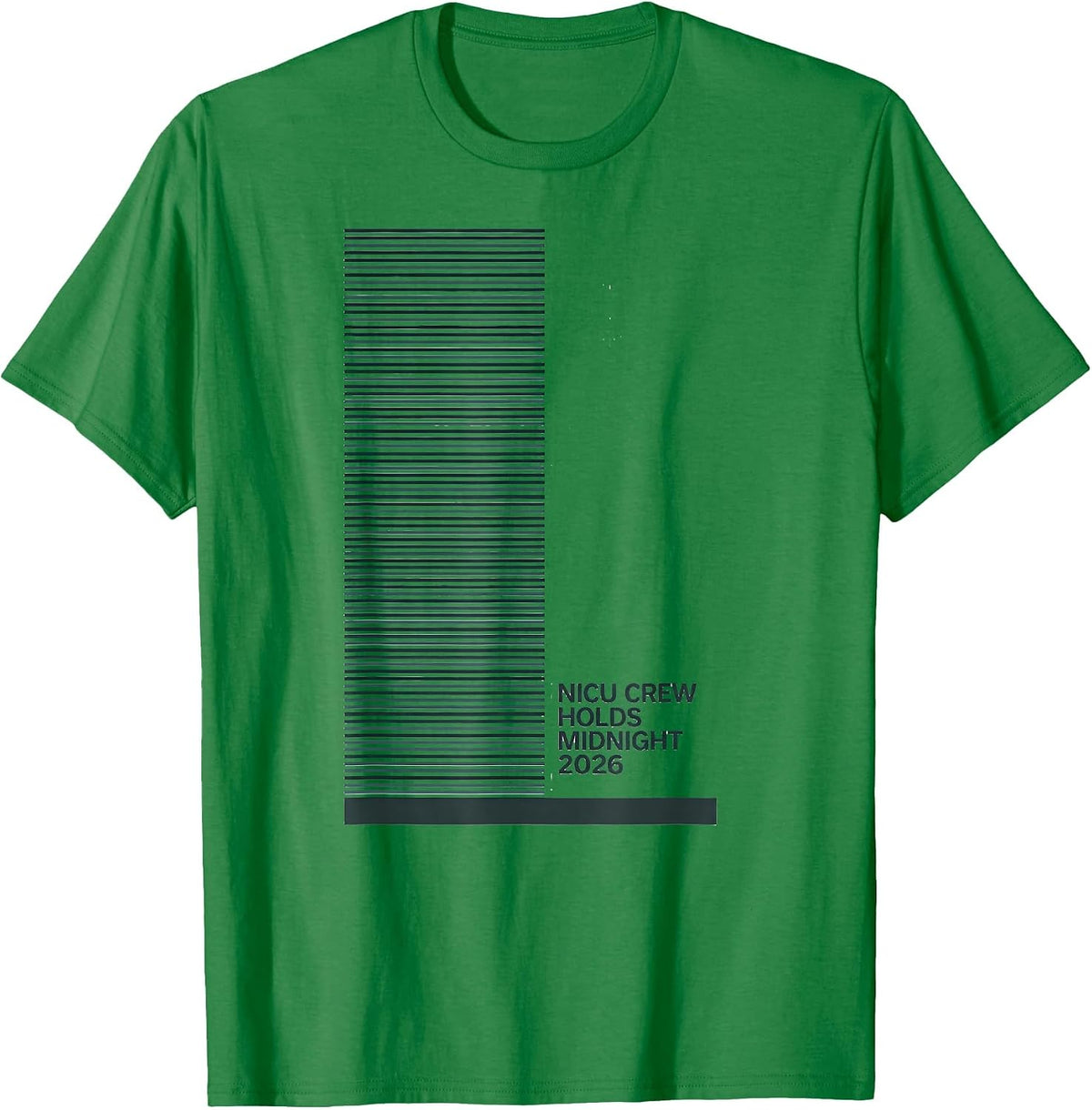 Men's NICU Crew Holds Midnight 2026 Nurse Crew New Year Eve Party T-Shirt - Kelly Green