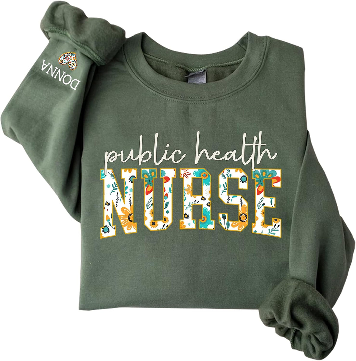 Personalized Nurse Sweatshirt for Women, Custom Name & Specialties (ER, RN, NP, L&D), Nurse Gifts - Nurse 33
