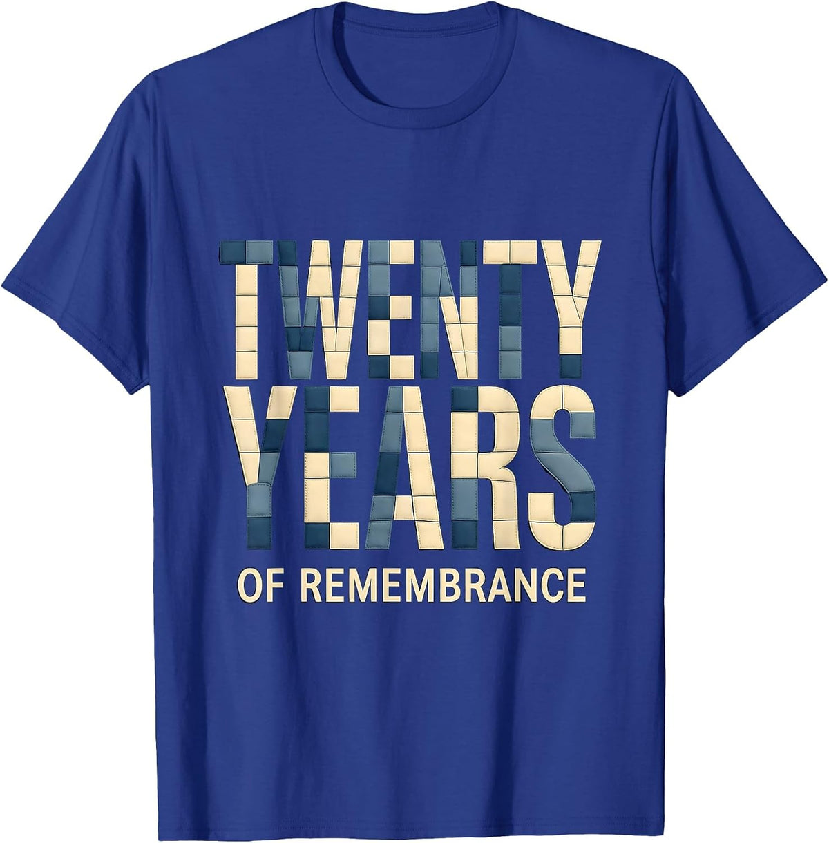 Twenty Years of Remembrance September 11 Memorial T-Shirt - Royal Blue