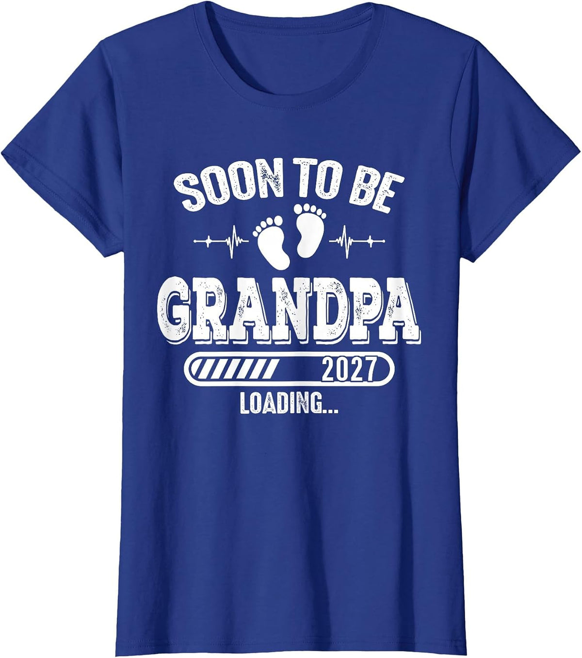 Soon to Be Grandpa 2027 Loading for Pregnancy Announcement T-Shirt - Royal Blue