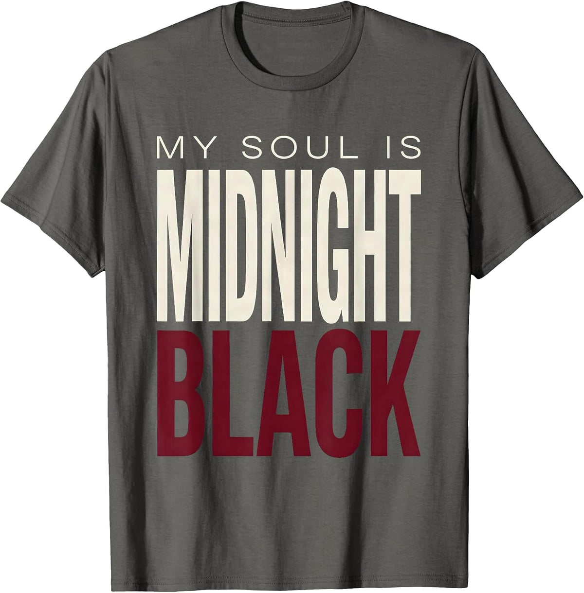 My Soul Is Midnight Black Gothic Women Design T-Shirt - Asphalt Grey
