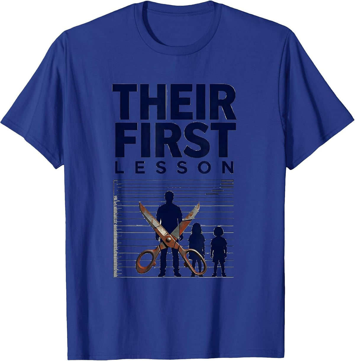 Their First Lesson Head Start Early Childhood Teacher Back T-Shirt - Royal Blue