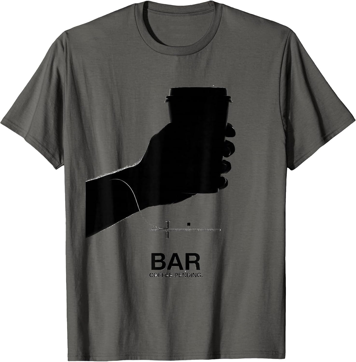 Men's BAR Coffee Pending Funny Vet Tech Veterinary Technician T-Shirt - Asphalt Grey