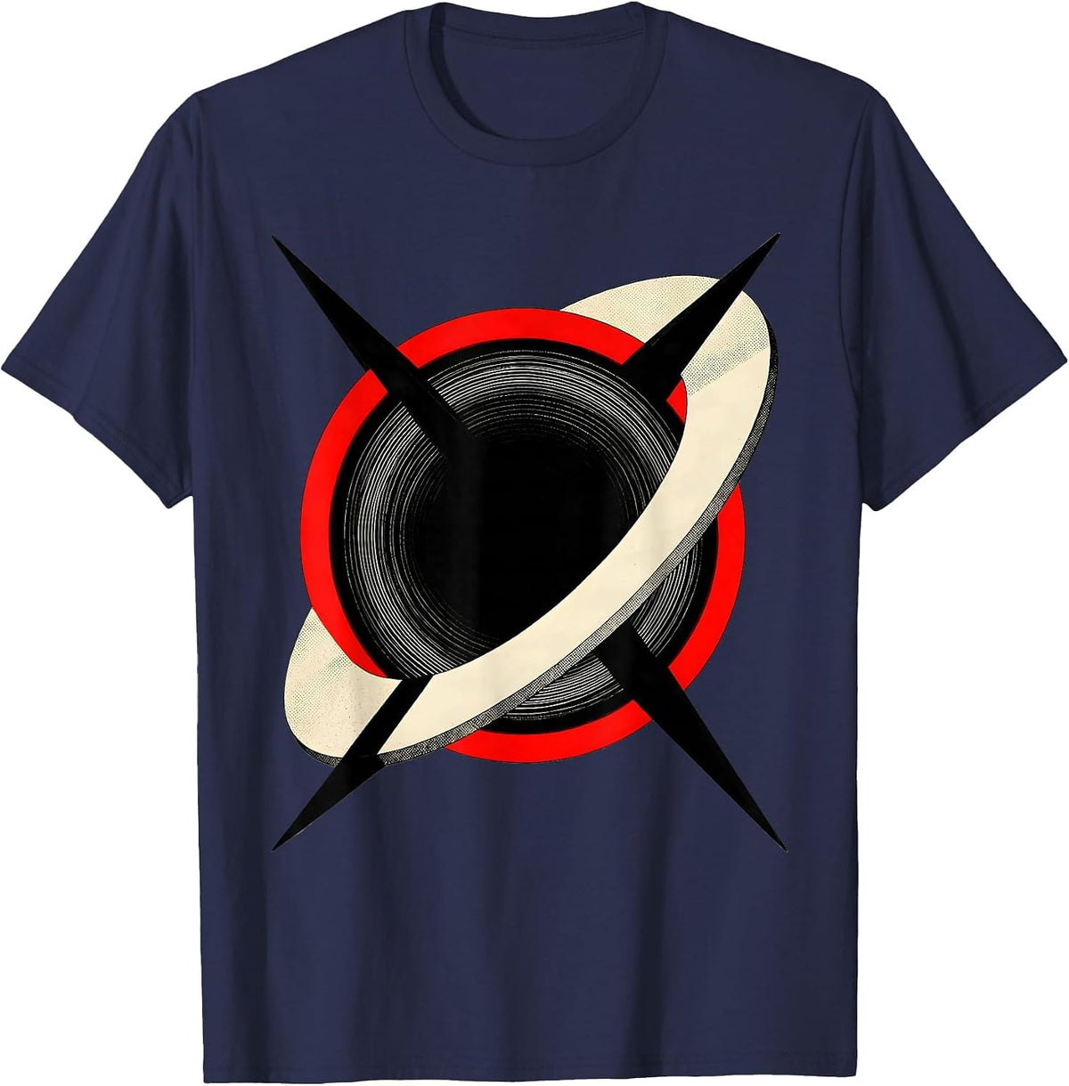 Men's Black Hole Physics Astrophysical Science Enthusiast T-Shirt - Navy Blue