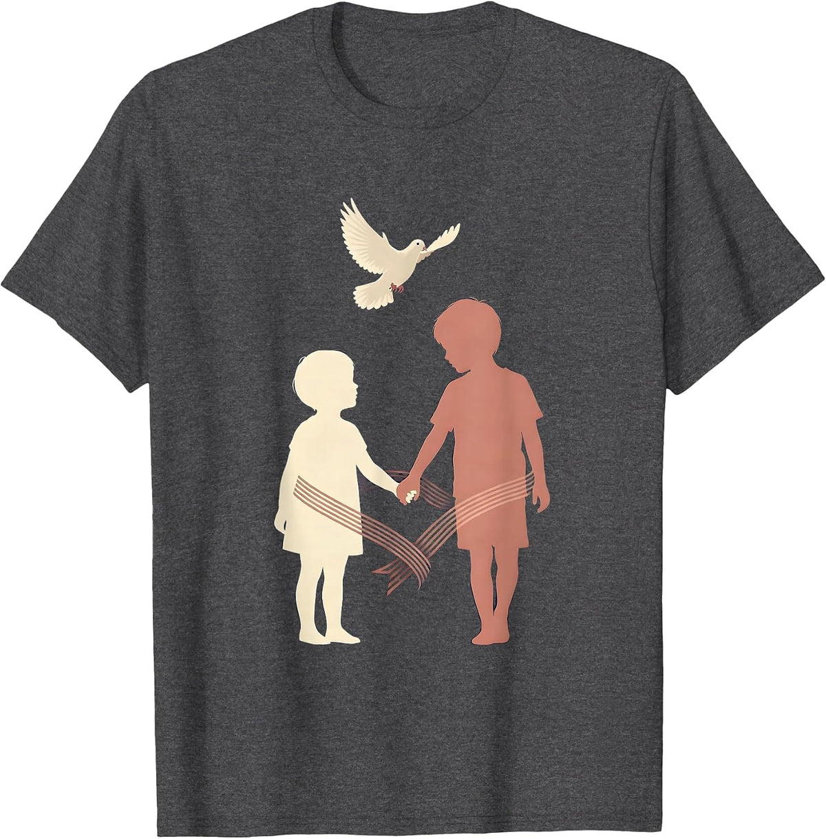 Down Syndrome Awareness Children Holding Hands T-Shirt - Dark Heather Grey