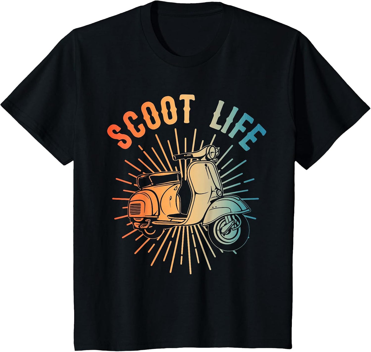 Funny Scooter Art for Men Women Motorcycle Scooter Lover T-Shirt - Black