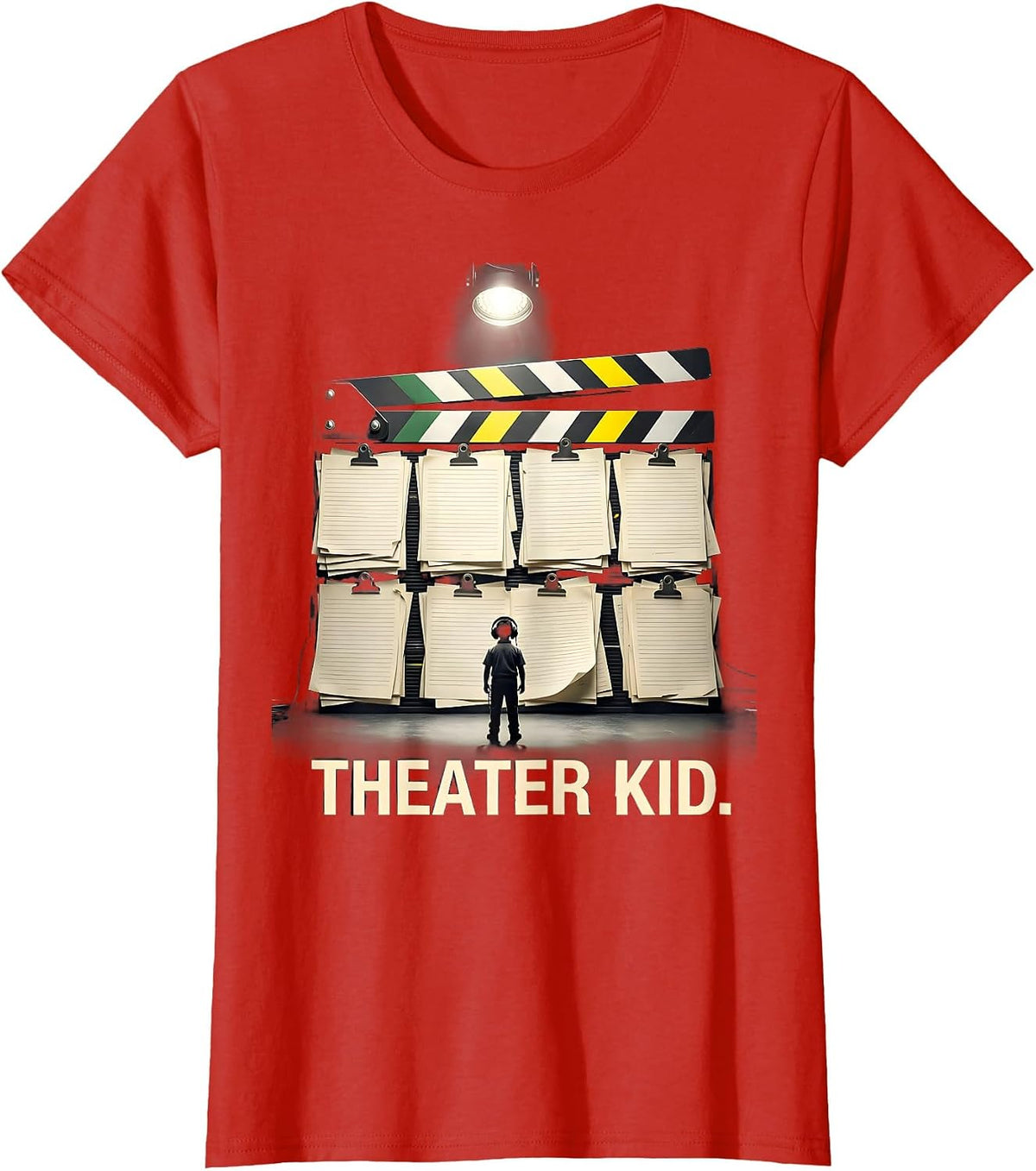 Backstage Callboard Theater Kid Drama Club Humor T-Shirt - Red