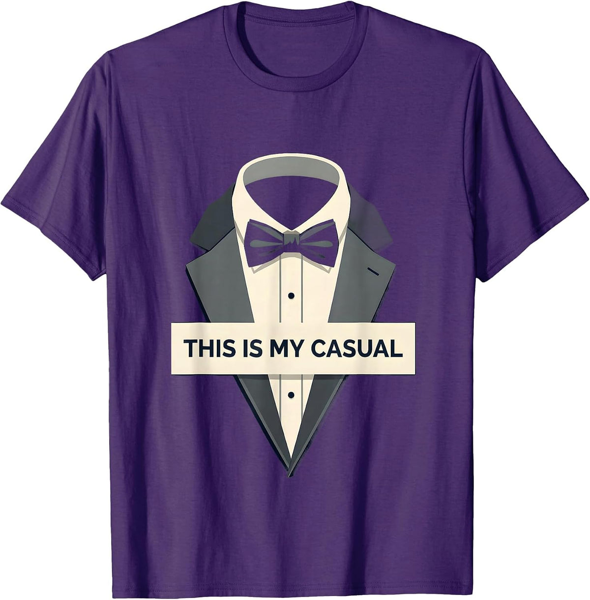 This Is My Casual Tuxedo Graphic Design T-Shirt - Purple