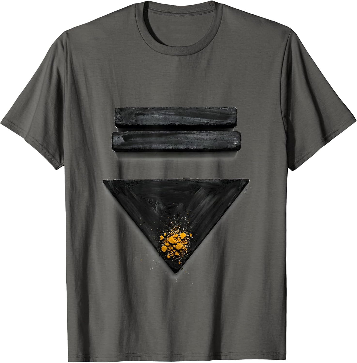 Men's Stern Stare Minimalist Miniature Schnauzer Lover Humor T-Shirt - Asphalt Grey