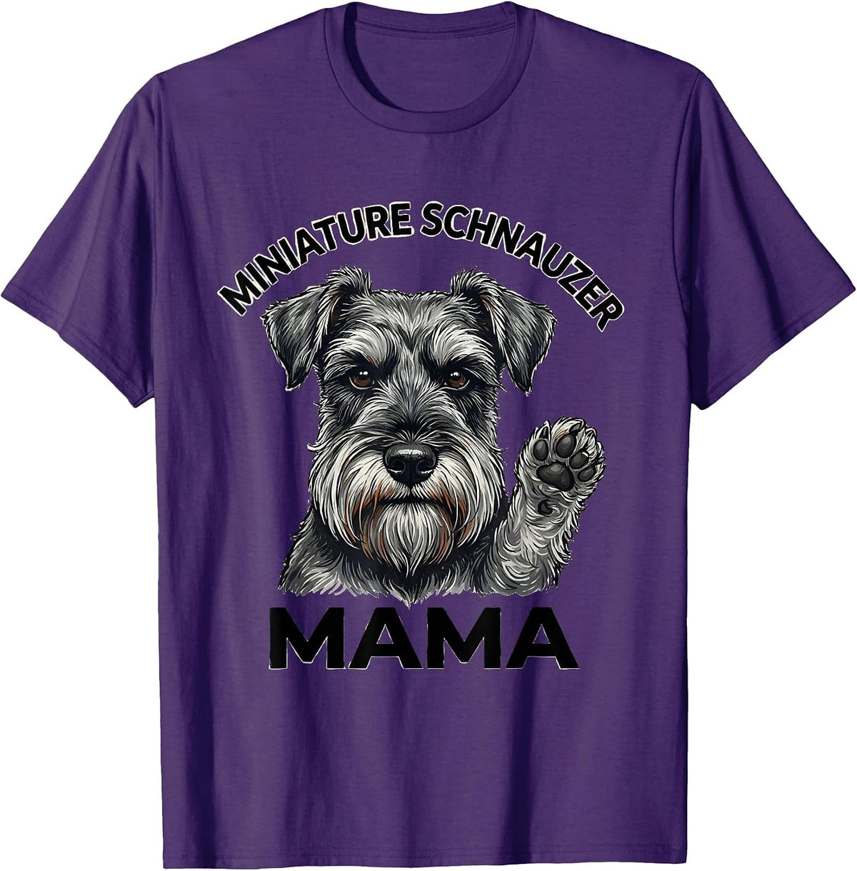 Men's Miniature Schnauzer Mama Funny Dog Lover Gift T-Shirt - Purple