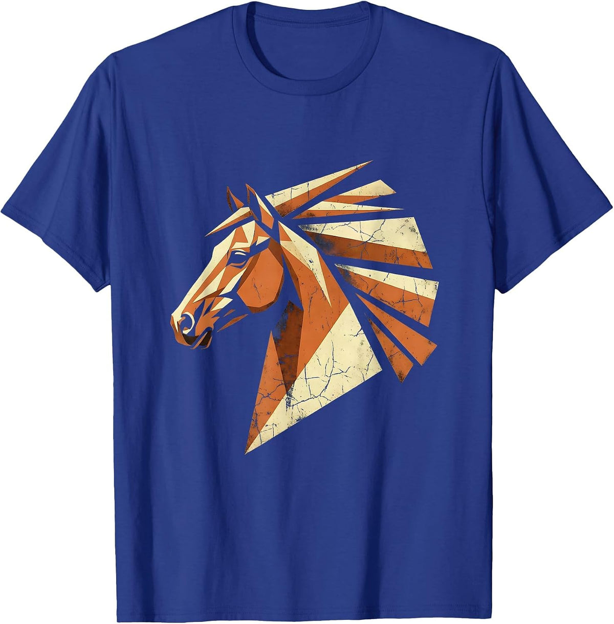 Horse Mane Blowing in Desert Wind Western Graphic T-Shirt - Royal Blue