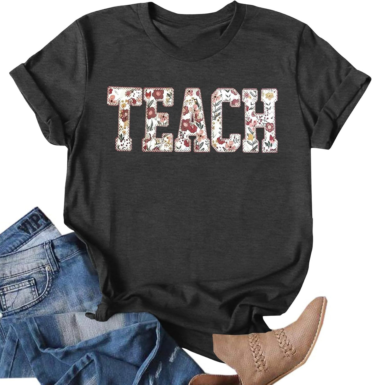 Teacher Shirts Women Vintage Teacher Graphic Tshirt Teacher Life T Shirt Kindergarten Teachers Tees Casual Tops -