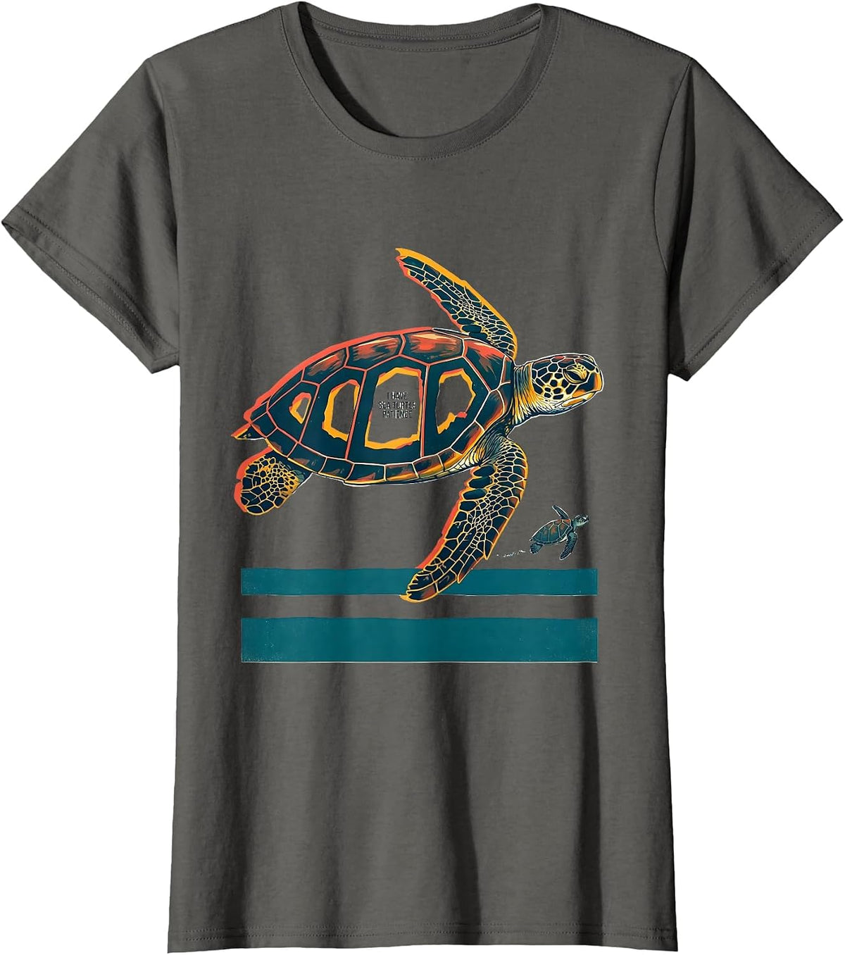 Women's I Have Sea Turtle Patience Funny Sea Turtle Lover Ocean T-Shirt - Asphalt Grey